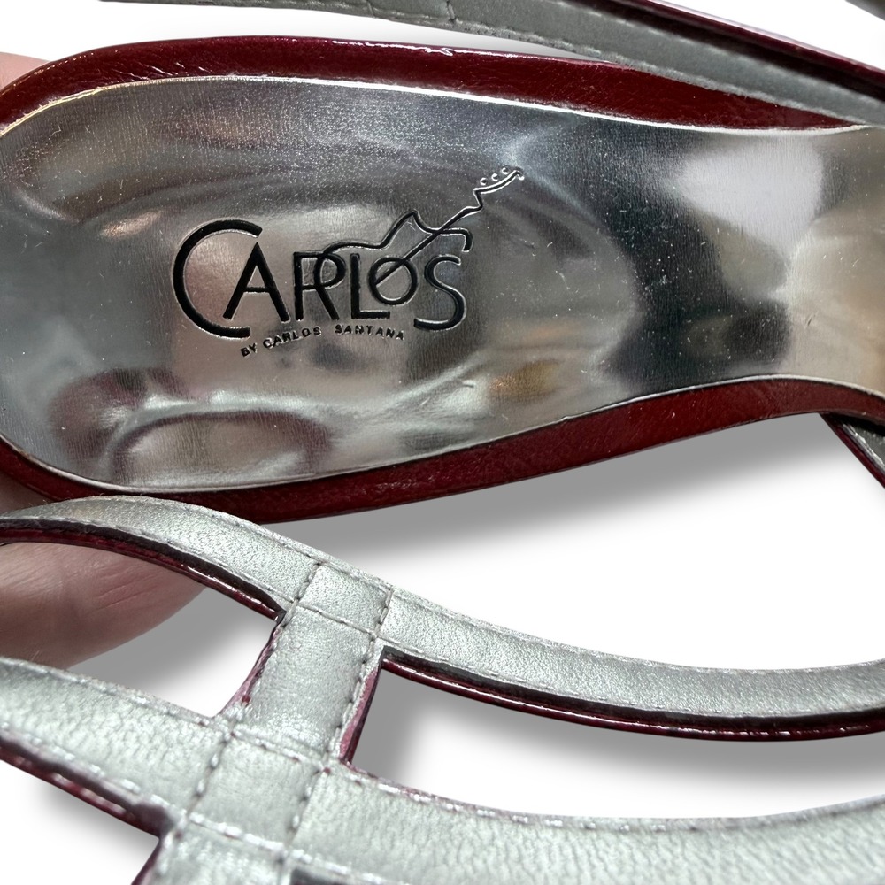 Carlos by Carlos Santana Convert Red Patent Leather Heels Ankle Strap 9.5 - Picture 2 of 16